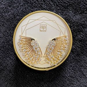 Bb Lila Darling Gold Crystal Angel Wing Jacket Earrings